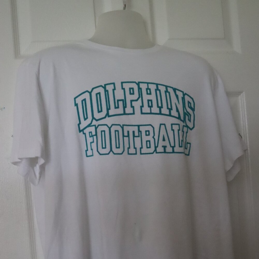 Miami Dolphins XL White Unisex T-Shirt Tailgate New with Tags